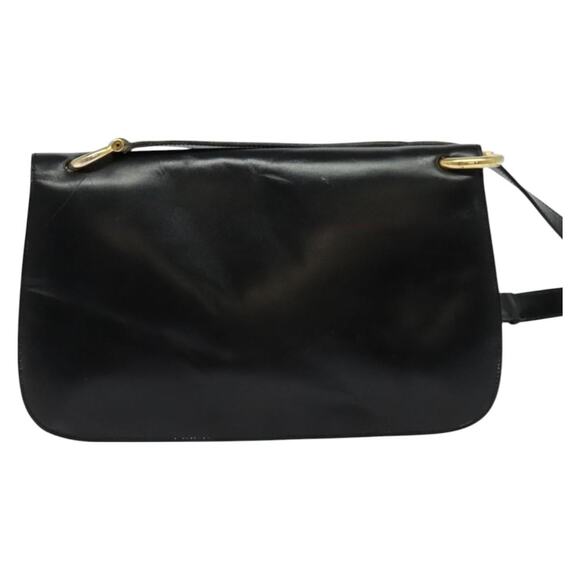 CELINE Shoulder Bag Leather Black Gold - Picture 3 of 12